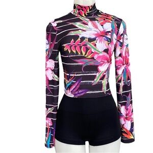 K Too Floral Long Sleeve Top Size M